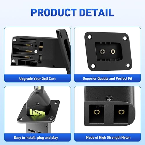 Miniatura 3 de EZGO TXT - Receptáculo de cargador PowerWise de 36 V y enchufe con mango, apto para carritos de golf EZGO TXT/Medalist Electric 1996 en adelante.
