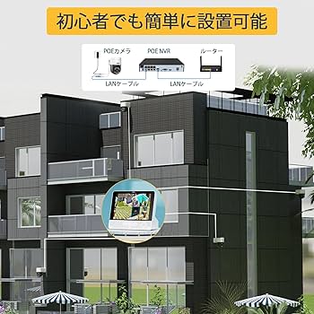 【新品未使用】Hiseeu 屋外 防犯カメラ 800万画素P0Eセット 防水 Amazon.co.jp: 【800万画素P0Eセット】POE有線接続 防犯カメラ