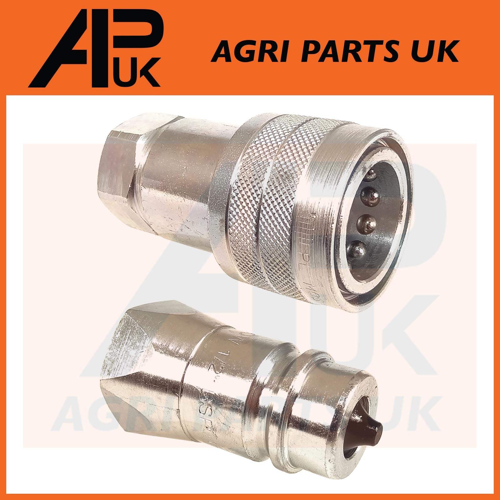 Buy APUK Hydraulic Fitting Coupling 1/2" BSP Set Compatible with Massey