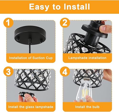 Miniatura 7 de Luces colgantes isla de cocina, iluminación colgante de granja, luz colgante de cristal, iluminación de isla de cocina individual sobre la isla, 1