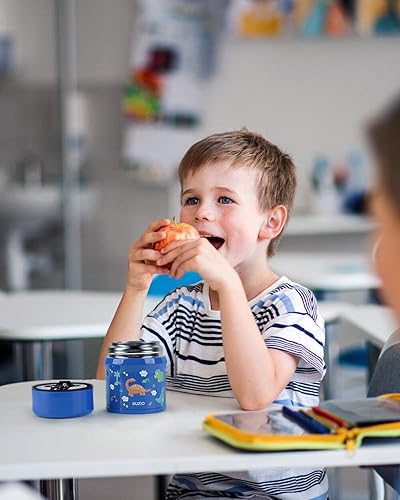 Miniatura 7 de BUZIO Recipiente de comida aislado para niños y adultos, tarro de comida para niños aislado al vacío de acero inoxidable de 10 onzas con cuchara