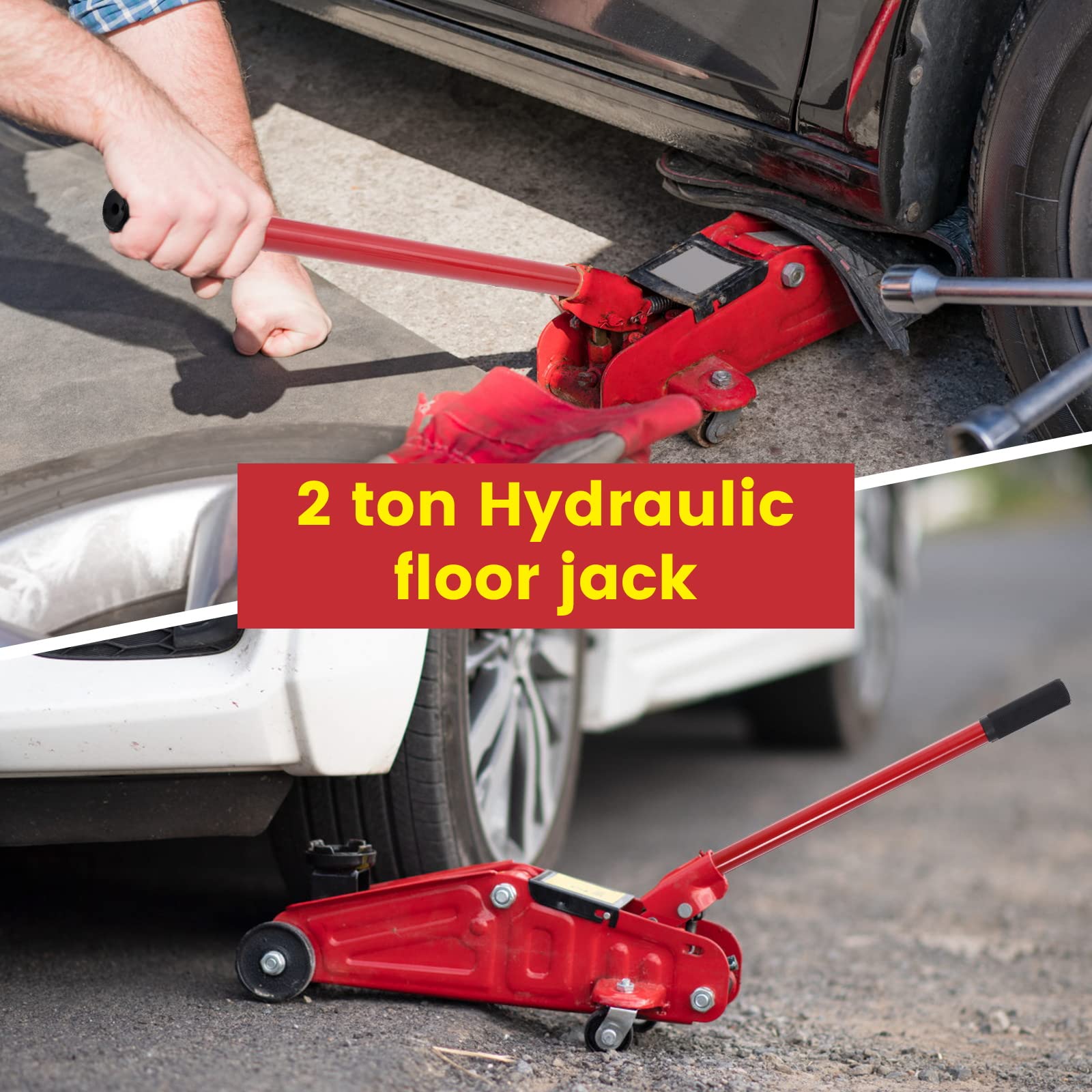 Poziomy hydrauliczny uchwyt podnośnika podłogowego, 2 tony, zamiennik do samochodu, uchwyt dźwigni podnośnika