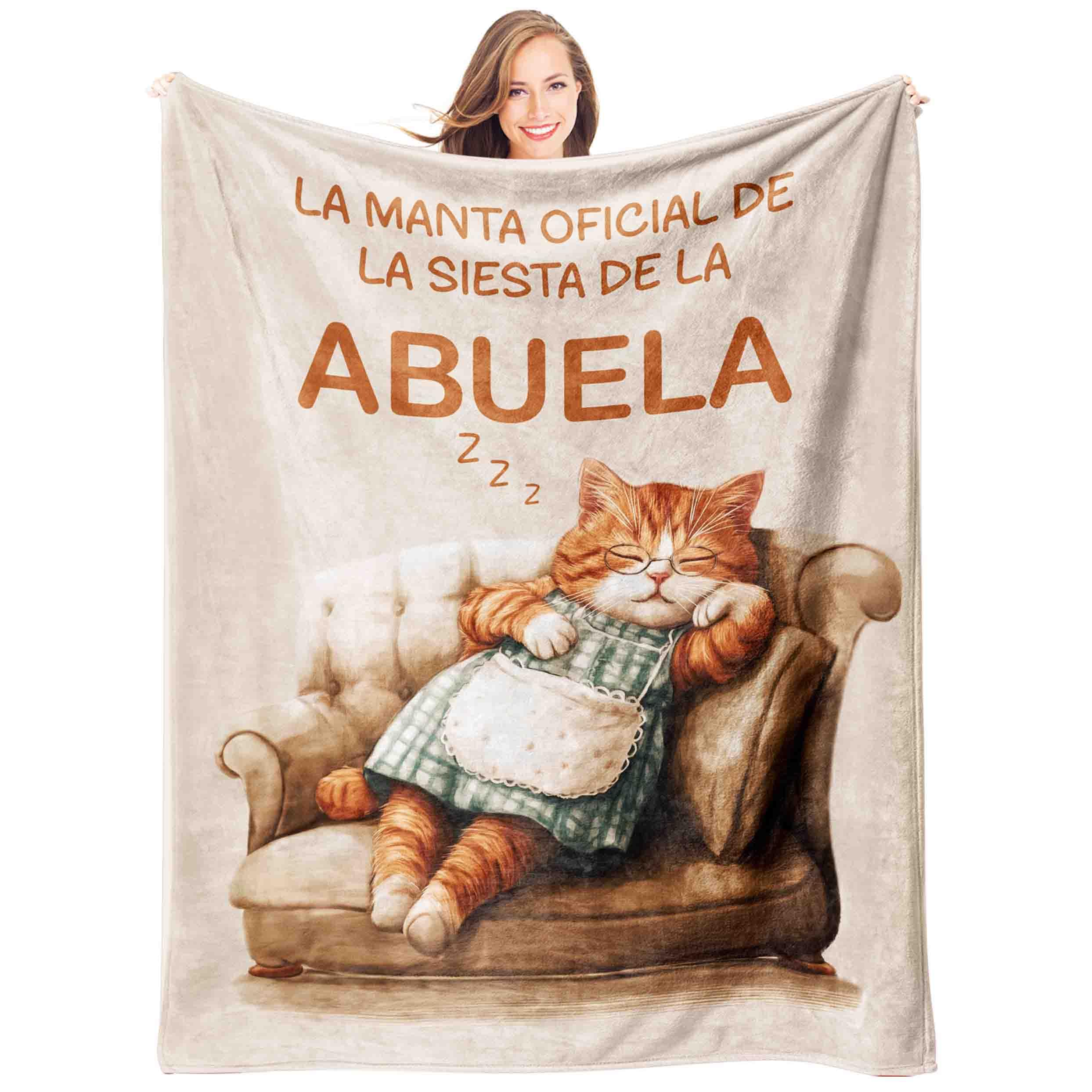 Giftasy Regalo Abuela - Ideas Manta de Gato, Regalo Abuela Cumpleaños Originales, Regalo Dia de la Madre (157 * 132cm)