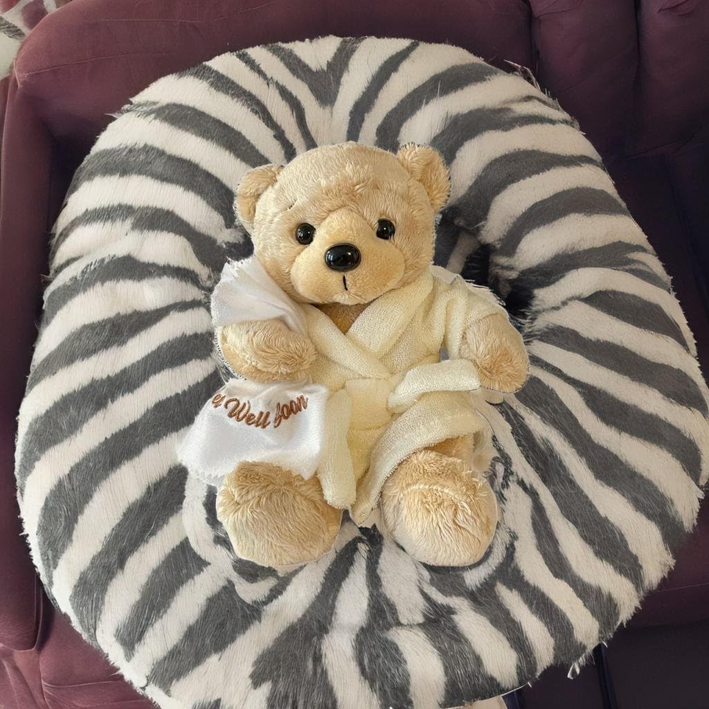 Ganz Get Well Soon Teddy Bear | Feel Better Gifts for Women, Men, Kids, Boys & Girls | Plush Bear for Recovery, Hospital Stay, Surgery Get Well Gift | Cream Robe - Image 7