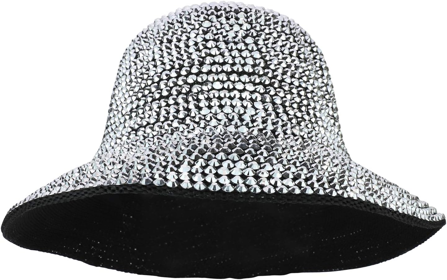 Trendy Apparel Shop Fashion Bling Rhinestone Studs Detailed Bucket Hat