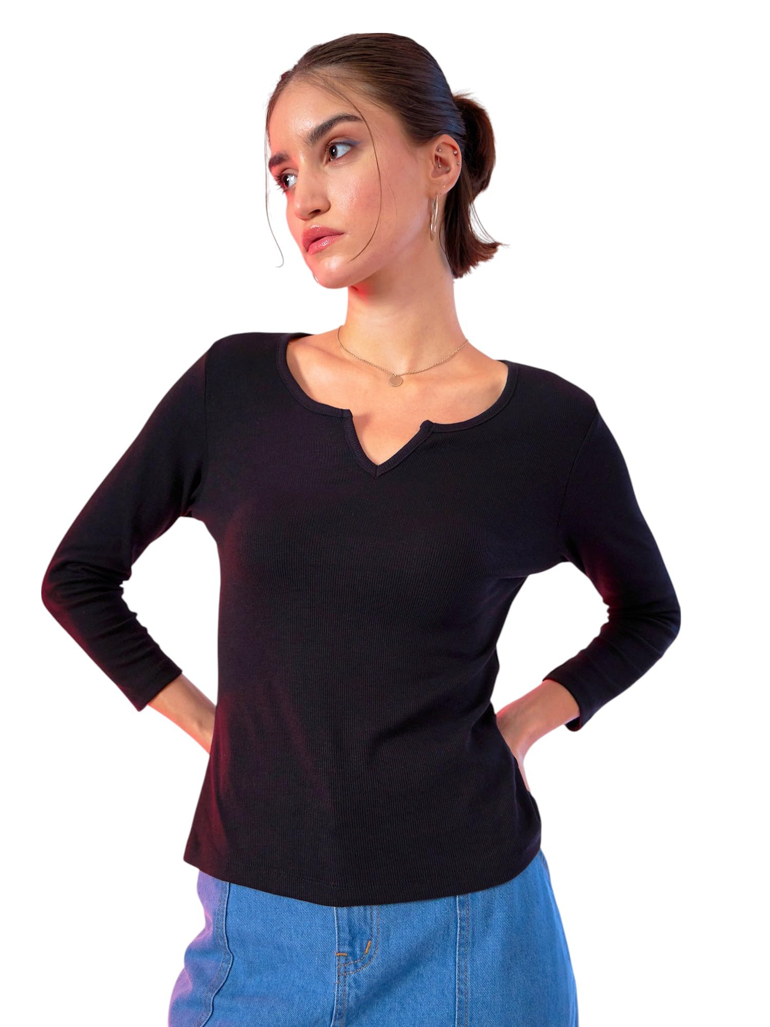 sassafras Women's Stylish Short-Sleeve Top – Modern Casual Wear, Comfortable Everyday Outfit for Women-picture-27
