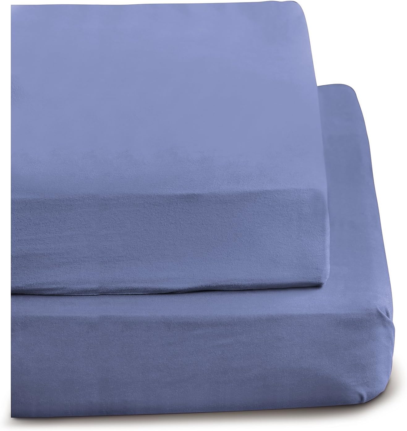 IRISETTE Merkur 0006_20_148367 Flannelette Fitted Sheet 100 x 200 cm Dark Blue
