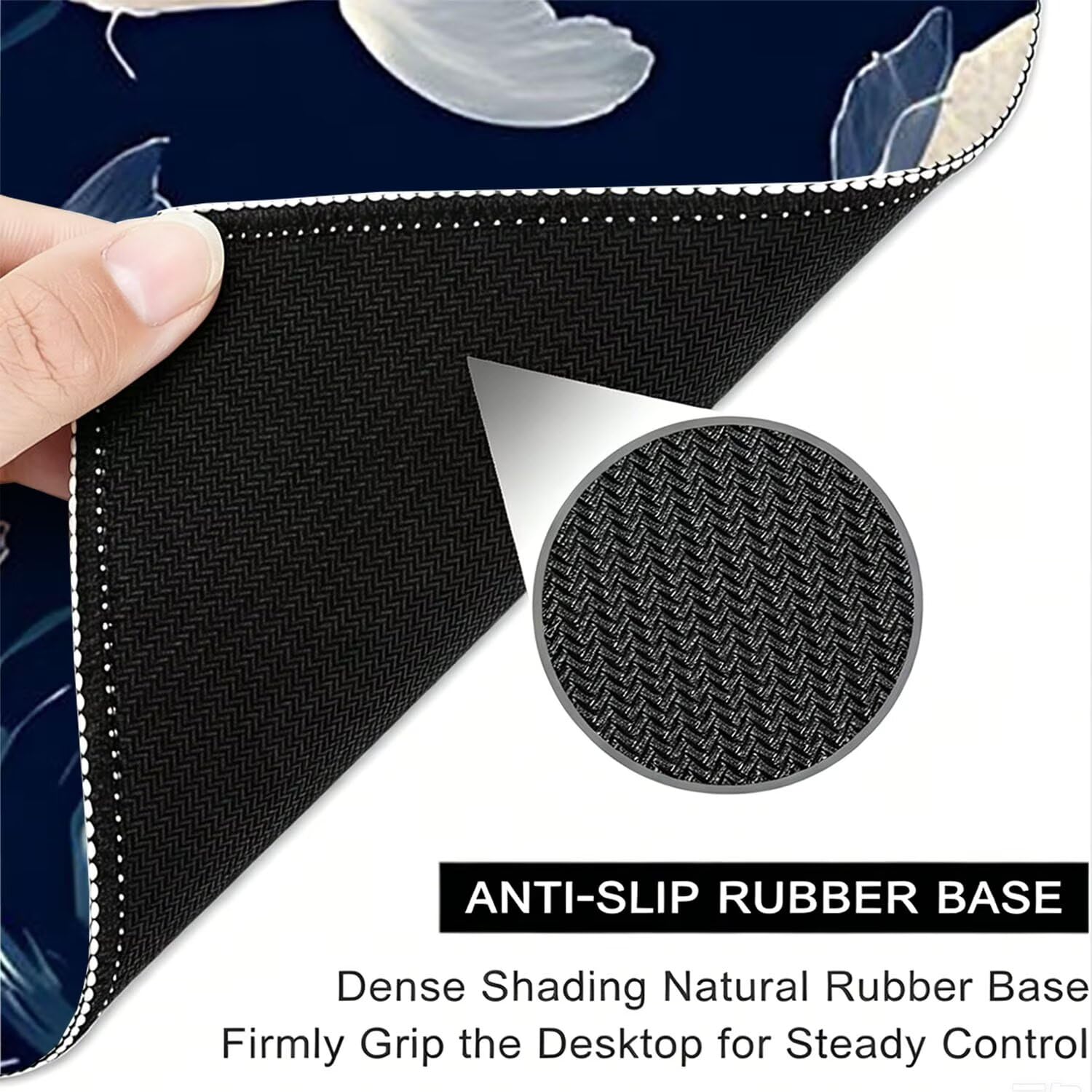Tappetino Mouse Gaming XXL, Mousepad 1200x600x4mm Blu navy pescare 0x0-187 | Tappetino Scrivania con Base in Gomma Antiscivolo Bordi Cuciti per Computer, PC, Migliora la Precisione e la Velocità
