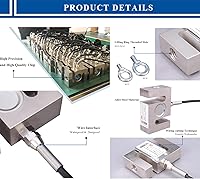 Vista 4 de Sensor de peso de célula de carga PSD-S1 S tipo sensor de carga para báscula electrónica de cocina, 50/100/300/4,409.2 lbs (110.2 lbs)