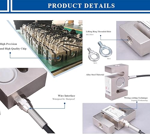 Miniatura 4 de Sensor de peso de célula de carga PSD-S1 S tipo sensor de carga para báscula electrónica de cocina, 501003004,409.2 lbs (110.2 lbs)