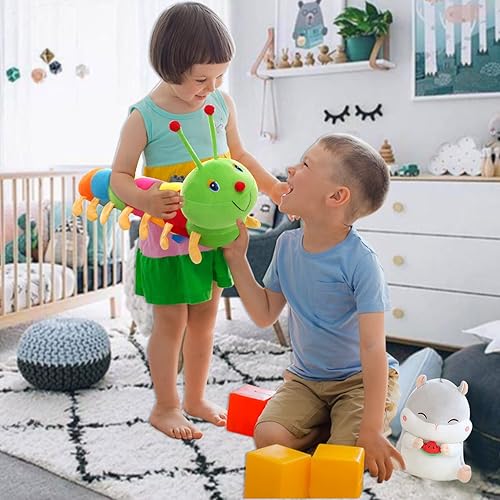 Miniatura 2 de Peluche de oruga de 31.5 pulgadas, almohada gigante colorida de oruga para regalo