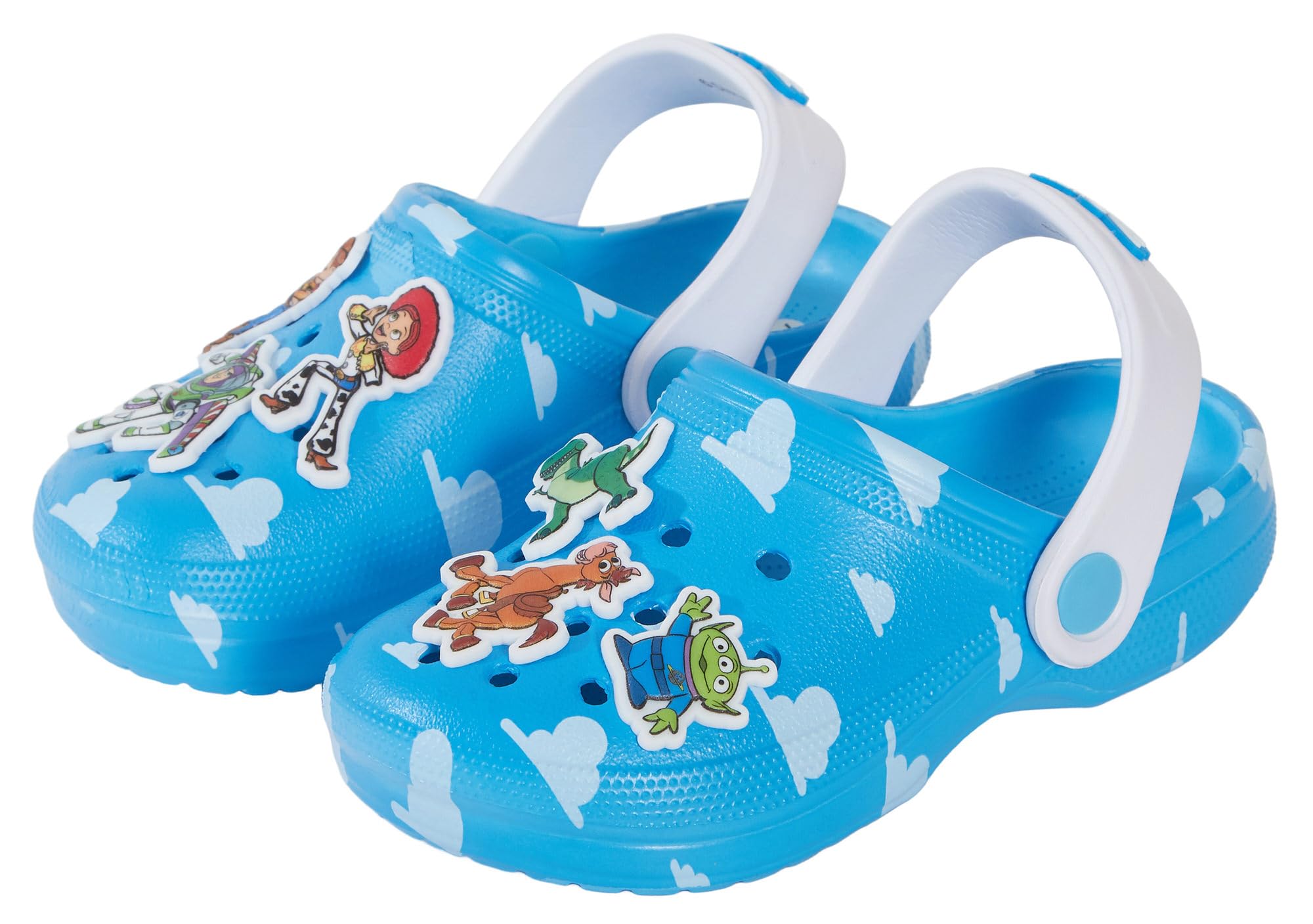 Disney Toy Story - Zoccoli per ragazze e ragazzi, con ciondoli, per interni ed esterni, con cinturino alla caviglia