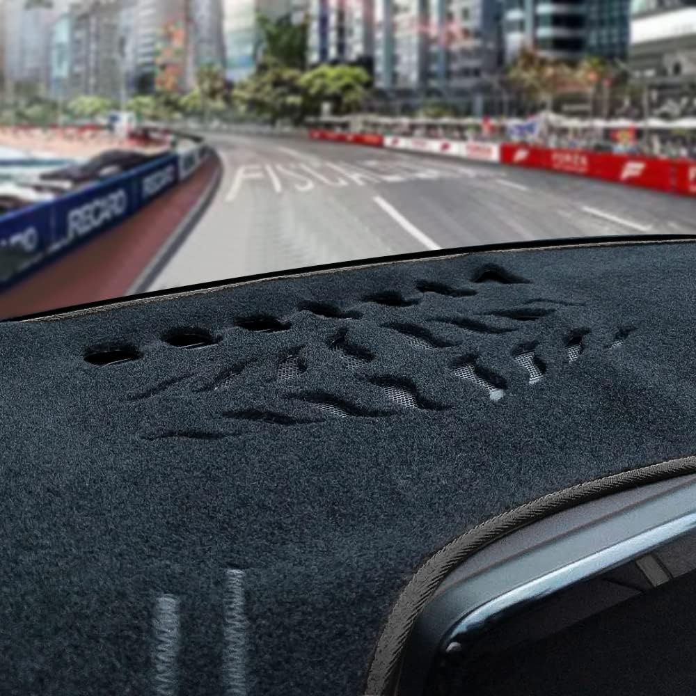 BEERTE Updated Custom Black Dash Cover Fit for Mazda CX5 2026 2025-2017 Nonslip Dashboard Mat Polyester Sunshade Dashboard Protector (Without HUD)