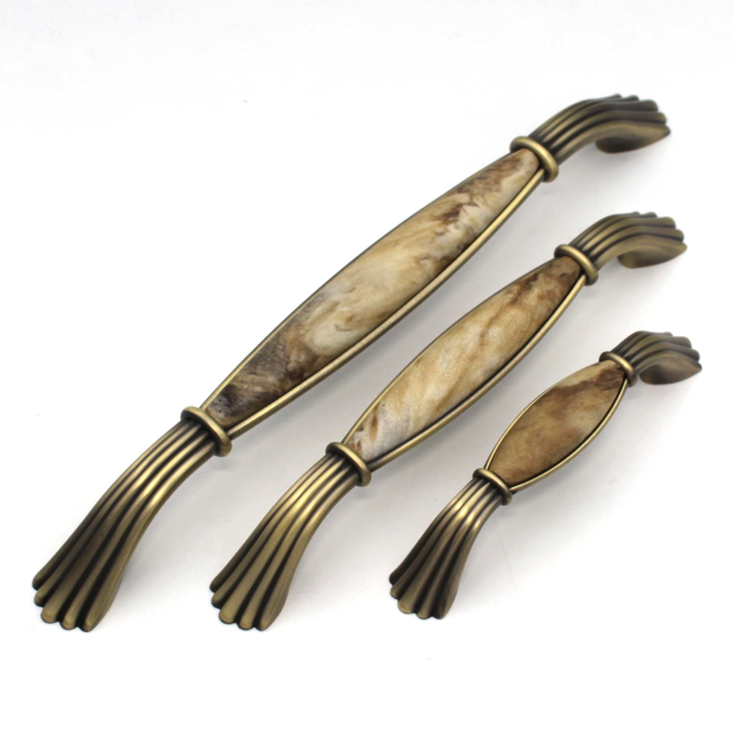 ABVIN Antique Bronze Cabinet Handle, Corian Marble Finish, Multiple Sizes, Sold Individually (Knob)