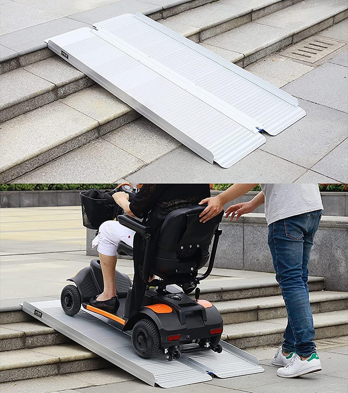 Podjazdy dla wózków inwalidzkich Podjazd dla wózków inwalidzkich Podjazd dla wózków inwalidzkich Przenośny aluminiowy próg podjazdu Uchwyt składany podjazd dla skuterów Stopnie Schody Podjazdy krawę