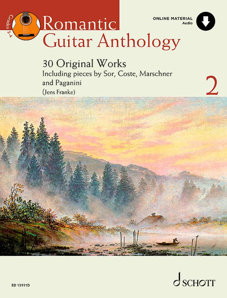 Romantic Guitar Anthology 2 - 30 Original Works & Transcriptions - Guitar Sheet Music with Audio Download - Schott Anthology Series - Schott Music (ED 13111D)