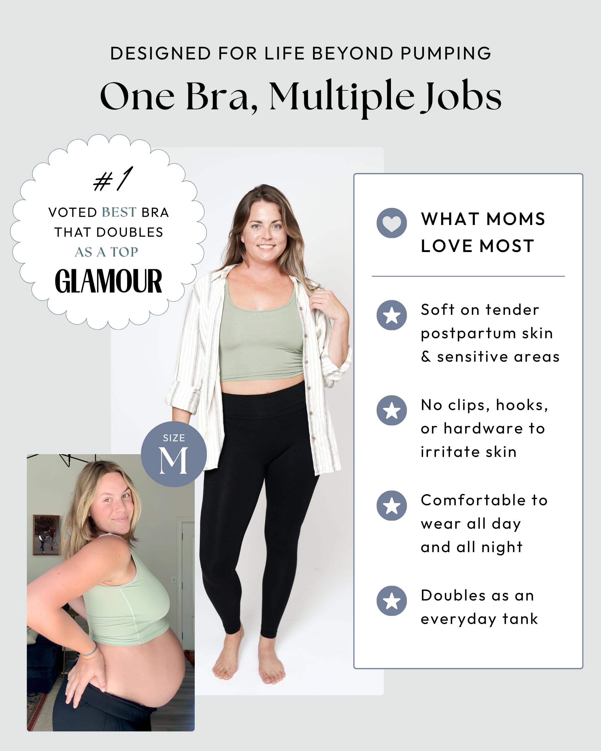 Larken X Reggiseno da allattamento: reggiseno pompante a mani libere e bralette per allattamento