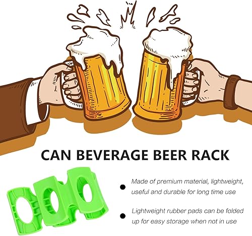 Miniatura 5 de DOITOOL 2 estantes de silicona para almacenamiento de bebidas, soportes para latas de cerveza, vino y bebidas, alfombrillas fáciles de limpiar para