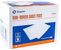 Vista 9 de Almohadillas de gasa estériles no tejidas, 7,6 x 7,6 cm para vendaje de heridas, 60 paquetes - 120 piezas de almohadillas de esponja suave superior