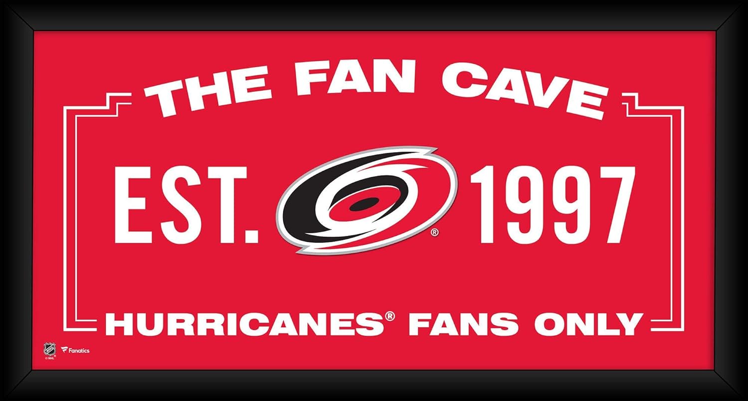 Carolina Hurricanes Framed 10" x 20" Fan Cave Collage - NHL Team Plaques and Collages
