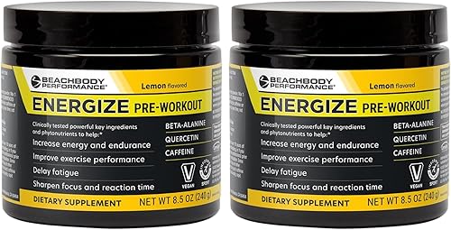 Miniatura 10 de BODi Energize - Polvo para antes del entrenamiento, fórmula de beta-alanina, quercetina y cafeína de dosis bajas para mejorar la energía