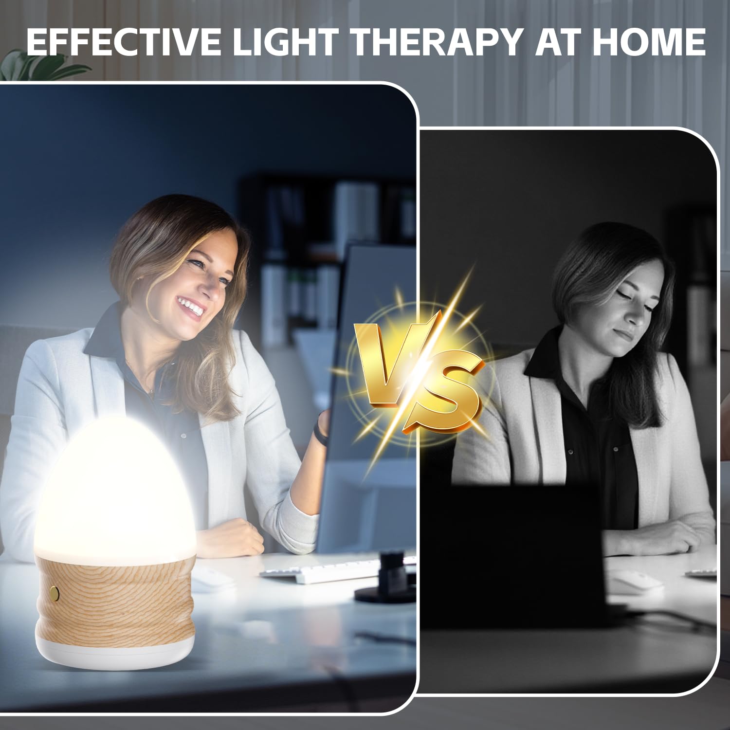 Lichttherapie Lampe 13000 Lux, Tageslichtlampe ohne UV und Flimmern, 3 einstellbare Farbtemperaturen, Dimmer, Timer & Fernbedienung, Schreibtischlampe für Energie, Stimmung und Co
