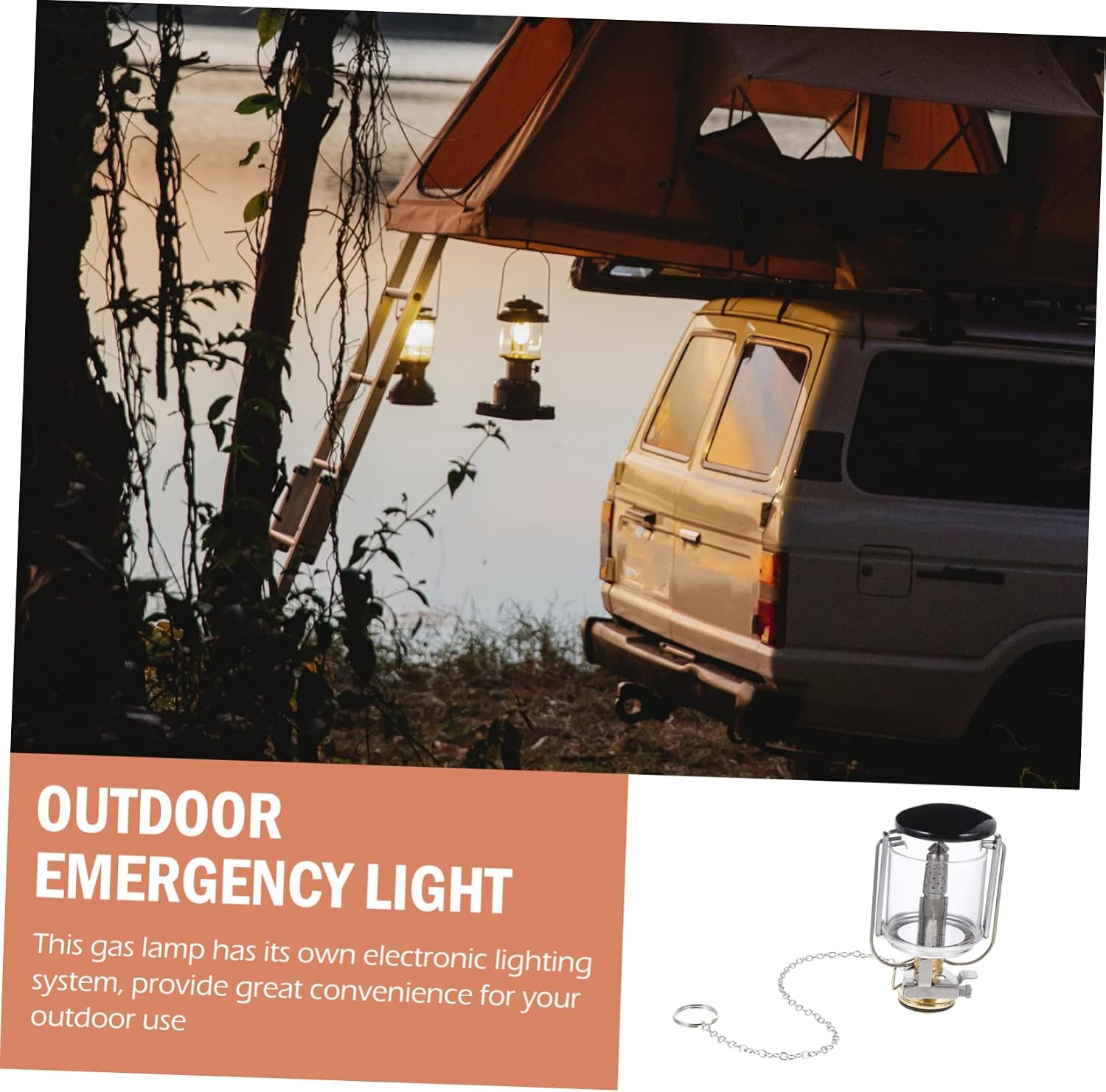 Yardwe 1set Outdoor Camping Propane Lantern Tent Gas Lamp for Emergency Lighting Multi-Functional Warm Light Simple Elegant Design for Campers and Outdoor Enthusiasts