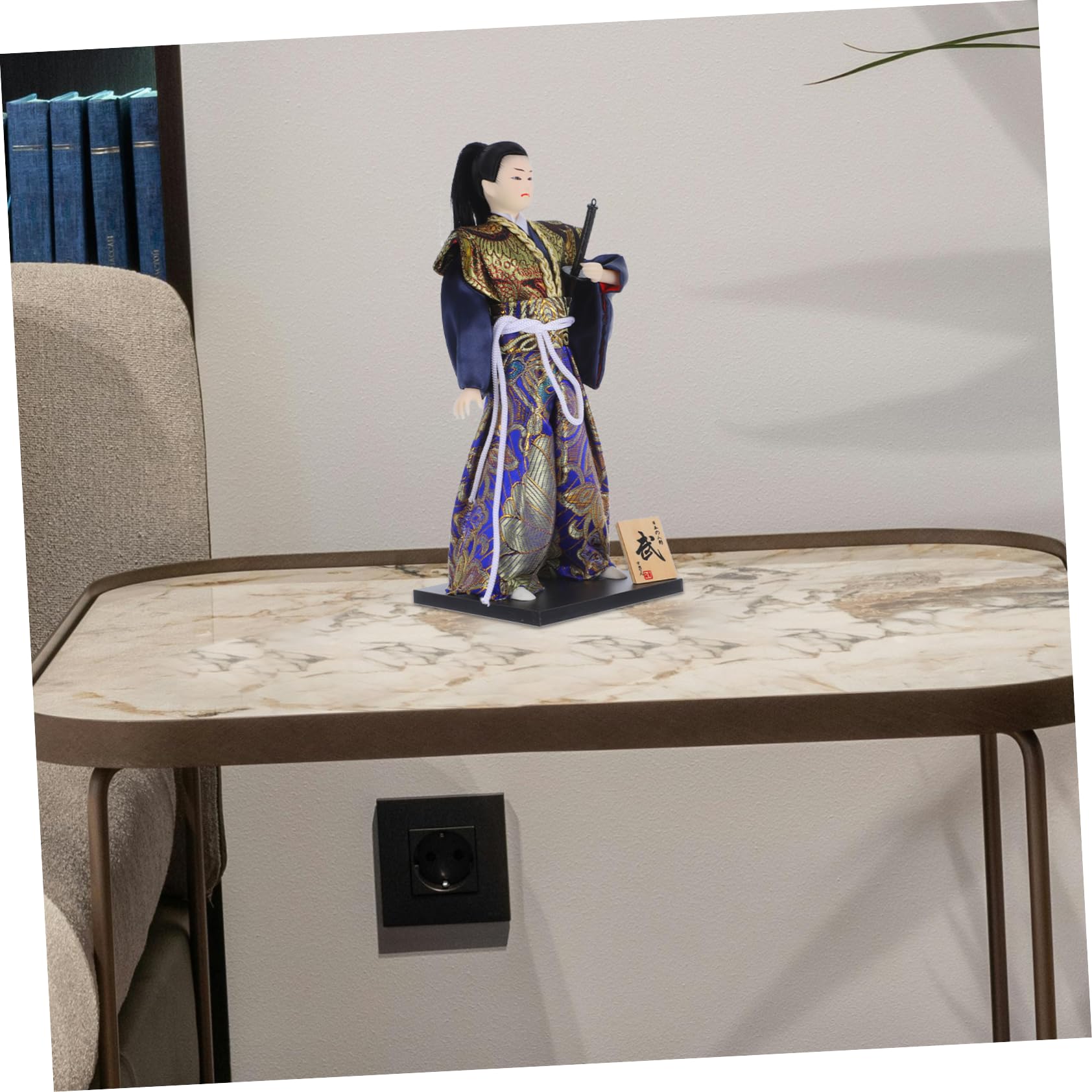 GALPADA Figura de Muñeca Japonesa Samurái Artesanal de 30cm para Decoración