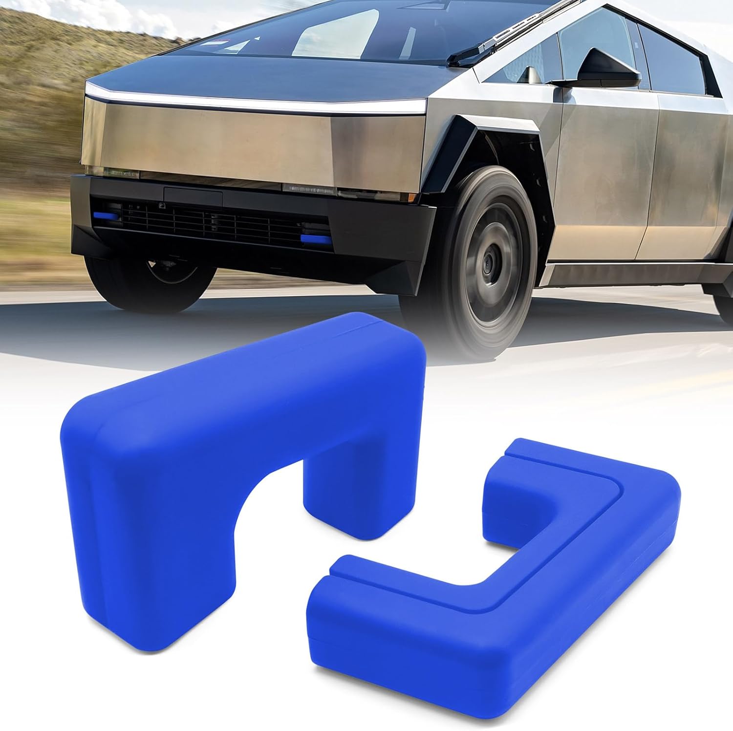 TOPUS Tow Hook Covers for Tesla Cybertruck Accessories 2024 2025, Heavy Duty Customized Trailer Hitch Cover for 24 25 Cybertruck (Red 2pcs)