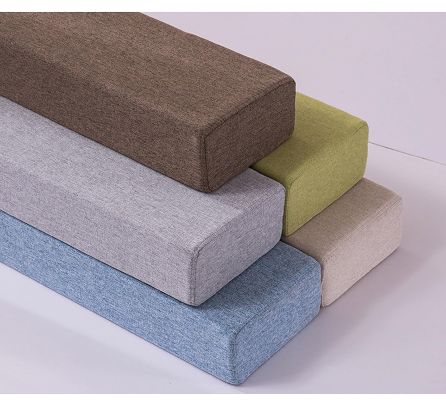 Cuscino cilindrico per bracciolo del divano, cuscino di supporto per bracciolo del divano, letto lungo, riempitivo per spazi vuoti, per materasso (15 x 15 x 50 cm, beige)