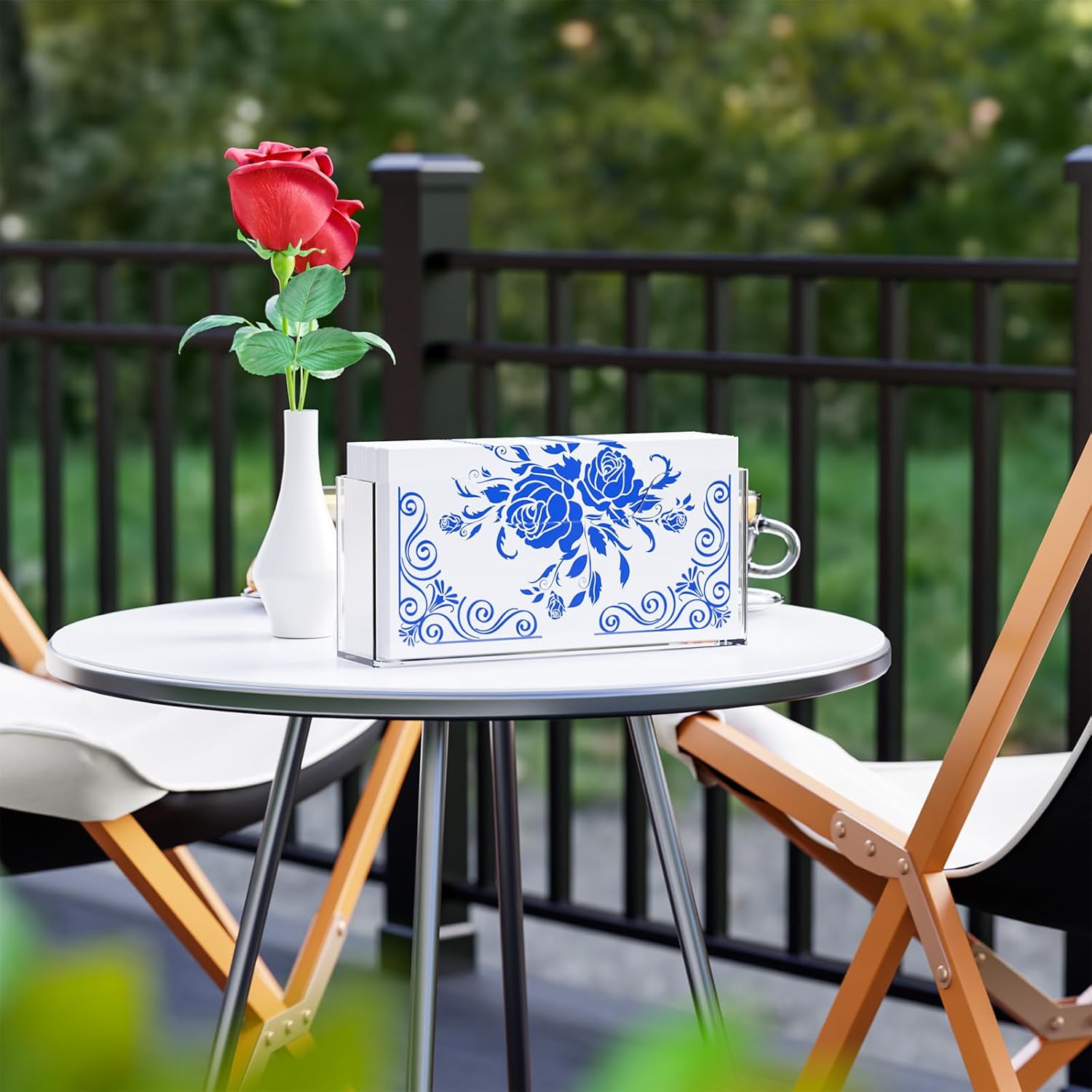 Yieach Acrylic Bathroom Napkin Holder - 9 Inch Long Vertical Guest Towel Holder Tray for Disposable Hand Towel,Clear Lucite Bathroom Napkins Guest Disposable Dispenser for Home,Hotel,Office, Pack of 1 - Image 6