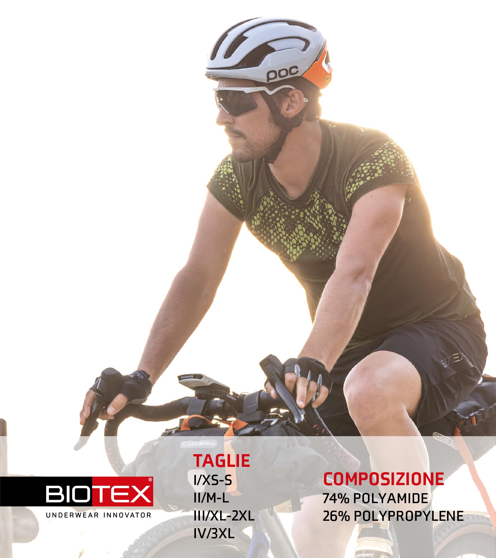 BIOTEX T-Shirt Ingamba Double Face per Ciclismo e Running, Intimo Tecnico Sportivo, vestibilità Morbida