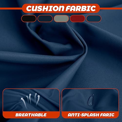 Miniatura 3 de mudilun Fundas de cojín impermeables para exteriores, 24 x 24 x 4 pulgadas, antideslizantes, para muebles de patio, interiores, con cremallera,
