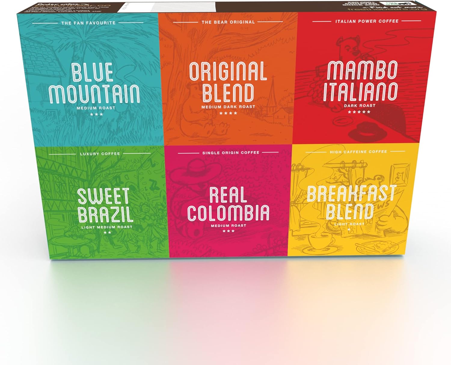 Coffee Beans Gift Set - Coffee Taster Set For Coffee Lovers - 6 Brown Bear Coffee Blends In 1 Selection Pack - Thank You Coffee Gift For Men and Women - Light Medium Dark Roast 7 71ITga3hm2L. AC SL1500