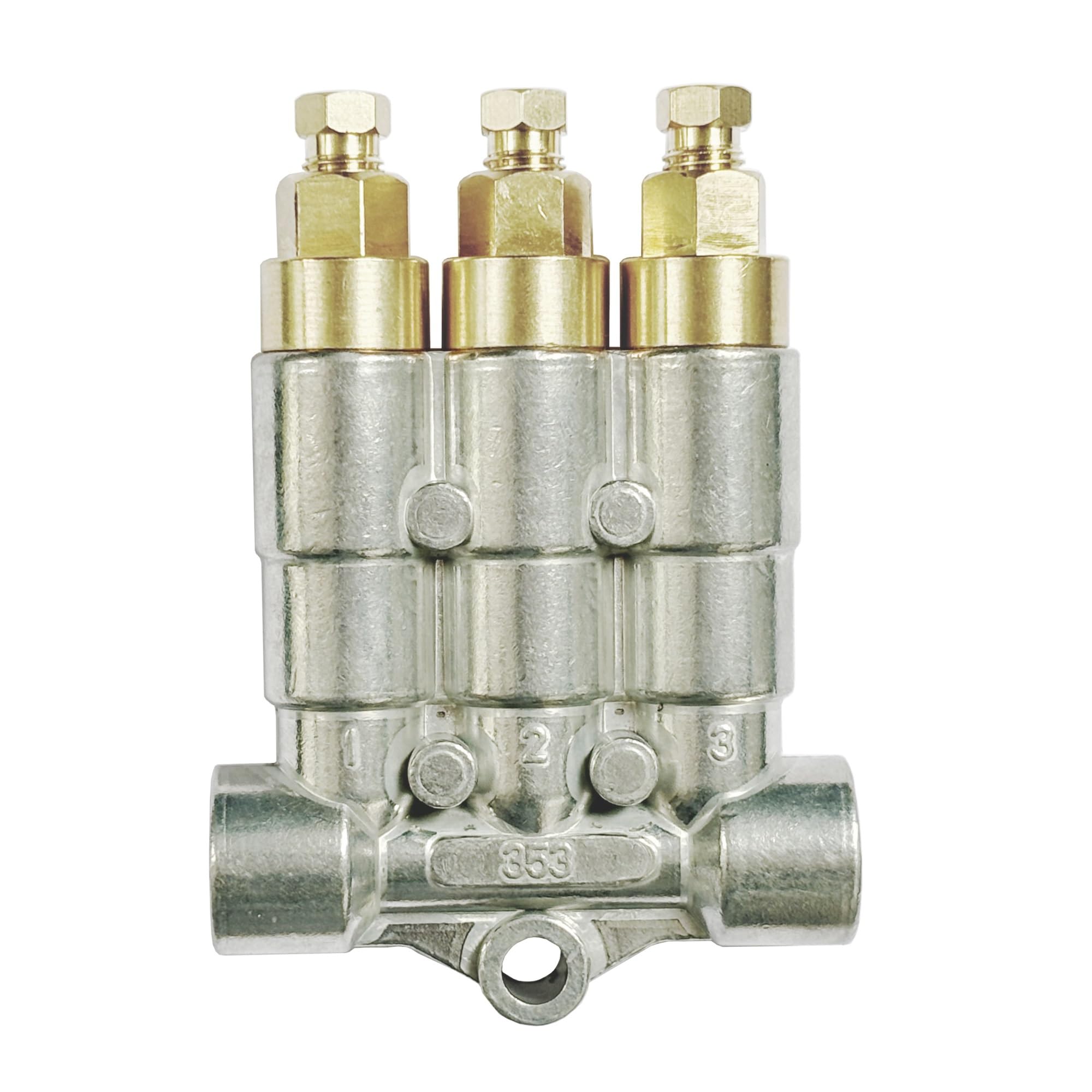 Válvula separadora de lubricación Colector de lubricante 5 salidas 0.2CC 0.3CC | Distribuidor volumétrico de aceite Detective R355 551 R353 R352 R35(R352 (2 outlets),0.3CC)