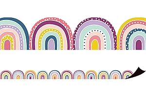 TC Magnetic Border, 1-1/2" x 24", Oh Happy Day Rainbows, Pack of 12 Pieces