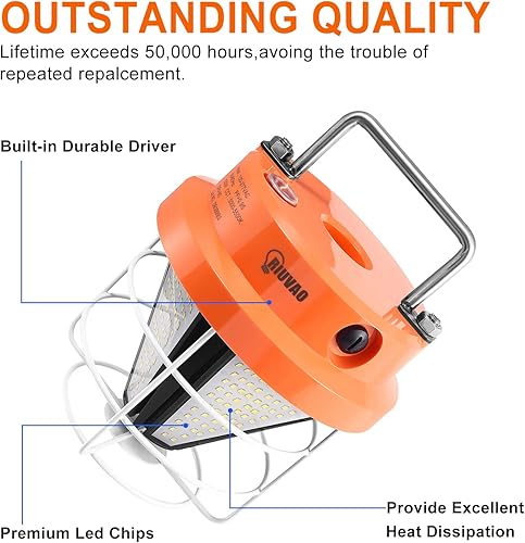 Miniatura 4 de RIUVAO Luz de trabajo temporal LED de 100 W, 15000 lúmenes, luces de construcción, 5000 K, luz diurna, luz blanca, portátil, luces de trabajo