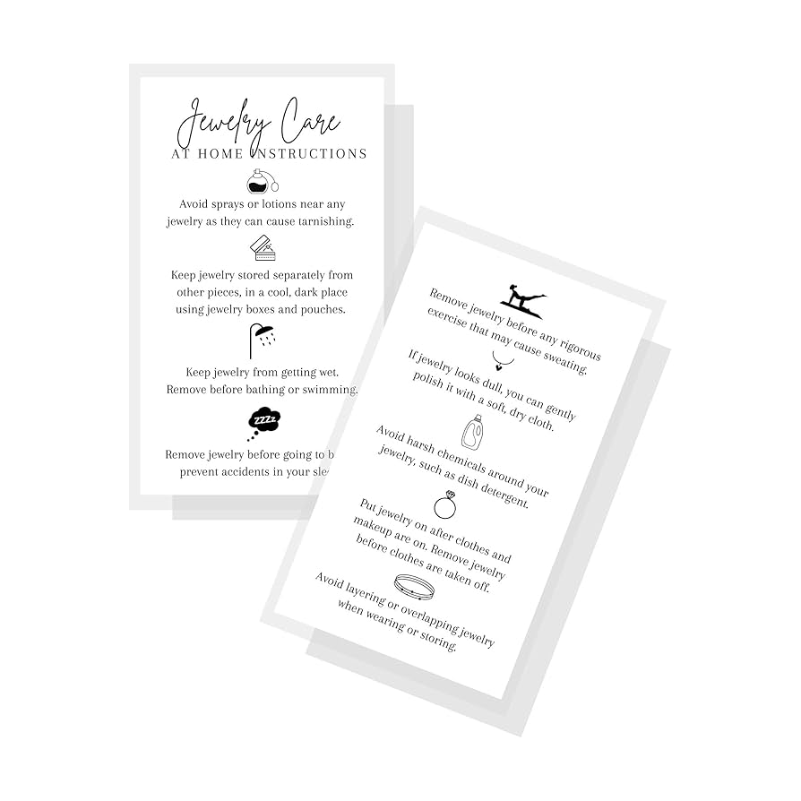 amazon-com-jewelry-care-instruction-card-50-pack-2-x-3-5-inches-business-card-size-jewelry-maker-care-card-to-include-with-handmade-jewelry-items-office-products for Free Printable Jewelry Care Card Amazon.com : Jewelry Care Instruction Card | 50 Pack | 2