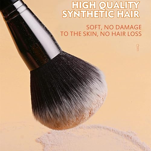 Miniatura 10 de BEILI Juego de 12 brochas de maquillaje profesionales para polvos sintéticos rosas de alta calidad, sombra de ojos, rubor, base, mezcla, brochas de