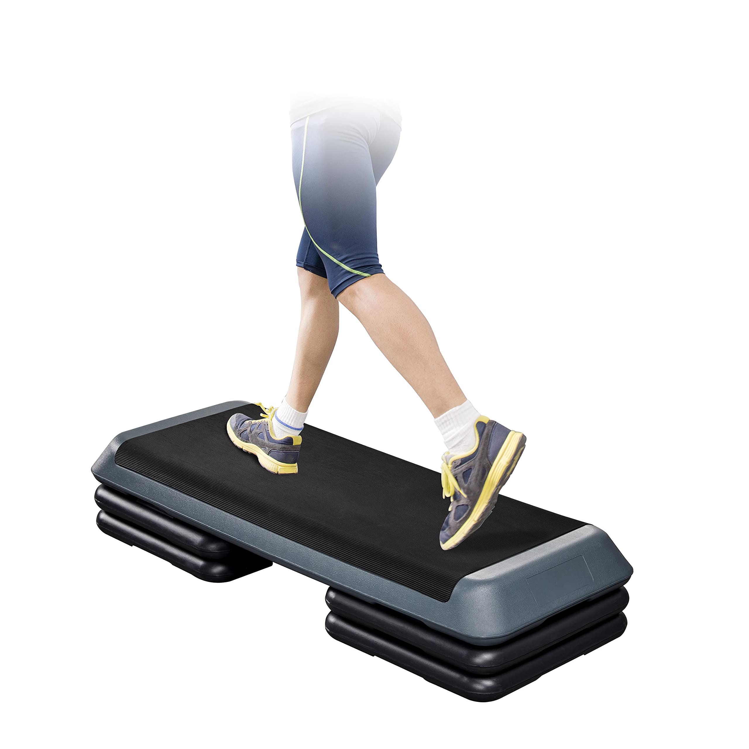 Yaheetech Steps Fitness Casa Step de Aeróbic Antideslizante Altura Adjustable en 11cm/16cm/21cm Stepper Fitness Profesional para Gimnasio Casa Carga 250kg 110x42cm