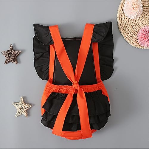 Miniatura 6 de Trajes de Halloween para niñas y niños traje de bebé con correa de calabaza body para bebé niño de 18 meses ropa para niño Naranja 12-18 meses