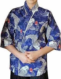 Chef Coat Long Sleeve Chef Jacket Head Chef Uniform Sushi Restaurant Hotel Kitchen Food Service Uniforms(Size:M,Color:Women)