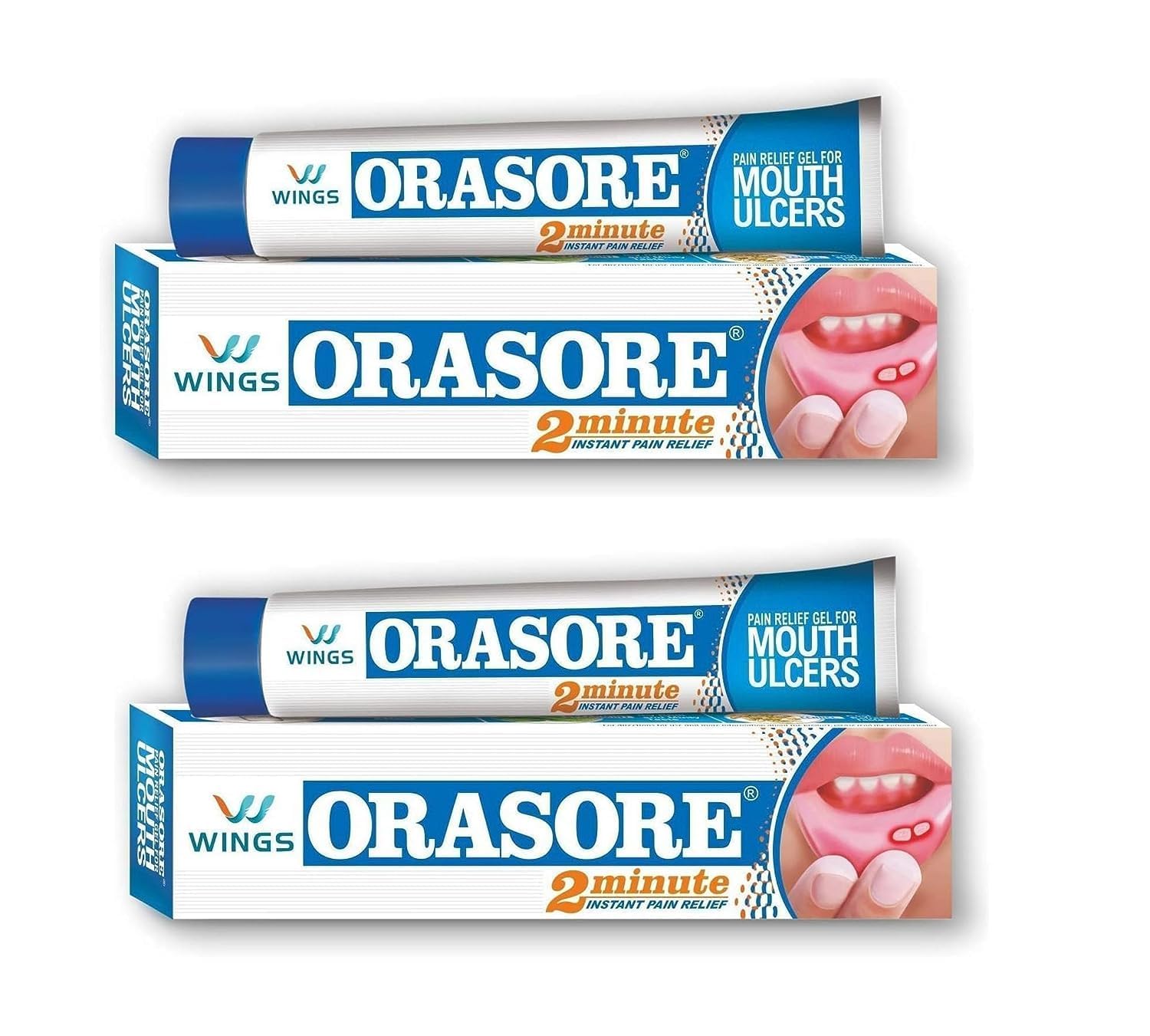 Gel Para Alívio de Úlceras Orais Orasore (Pacote de 2) - 12g Cada Unidade