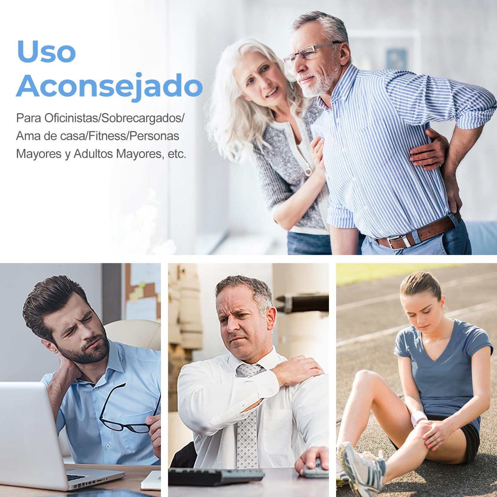 AUVON TENS Electroestimulador Digital, de doble canal para aliviar el dolor, electroestimulador TENS de unidad con 20 modos, 10 piezas de electrodos premium de 2"x 2" con diseño patentado
