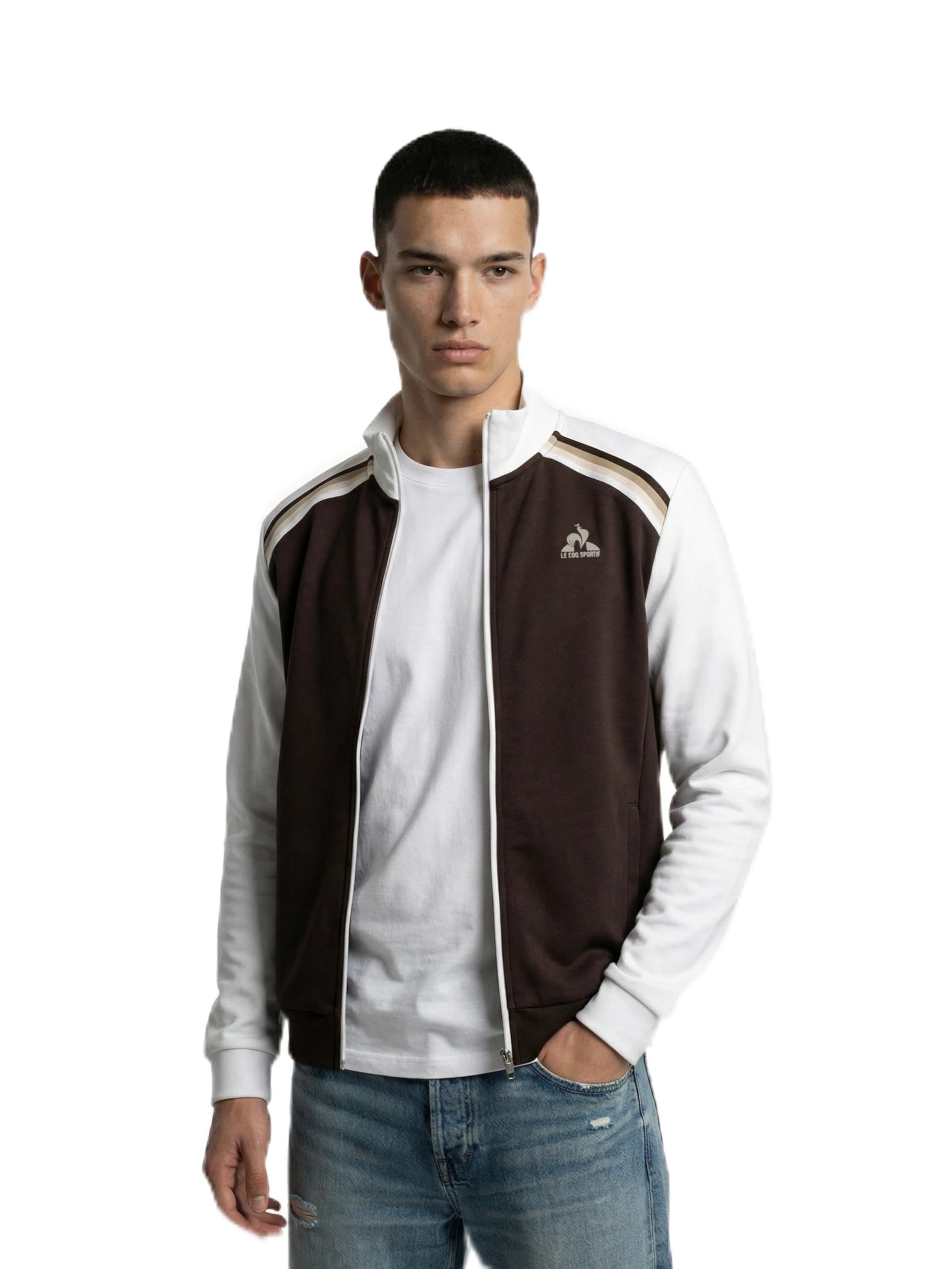 Le Coq Sportif Heritage SP Fz Sweat N°1 M Molé/Marshmal Veste de survêtement Mixte