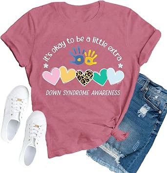 Down Syndrome Awareness Shirts for Women World Down Syndrome Day Tee