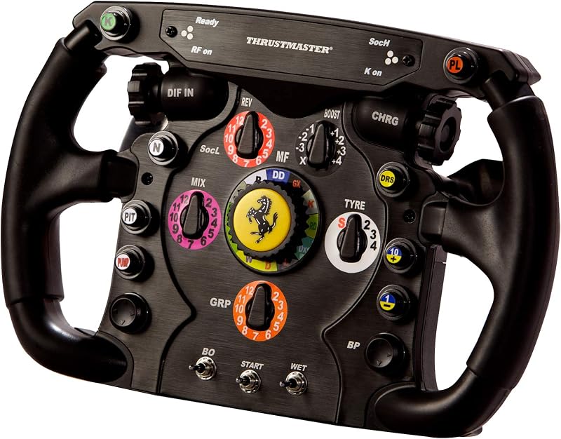 Thrustmaster F1 Wheel Add-On - Officially Ferrari licensed - PS5, XBOX & PC | 1:1 replica Simracing wheel rim, immersive feel, brushed metal plate, up to 25 action buttons, rubber-textured grip