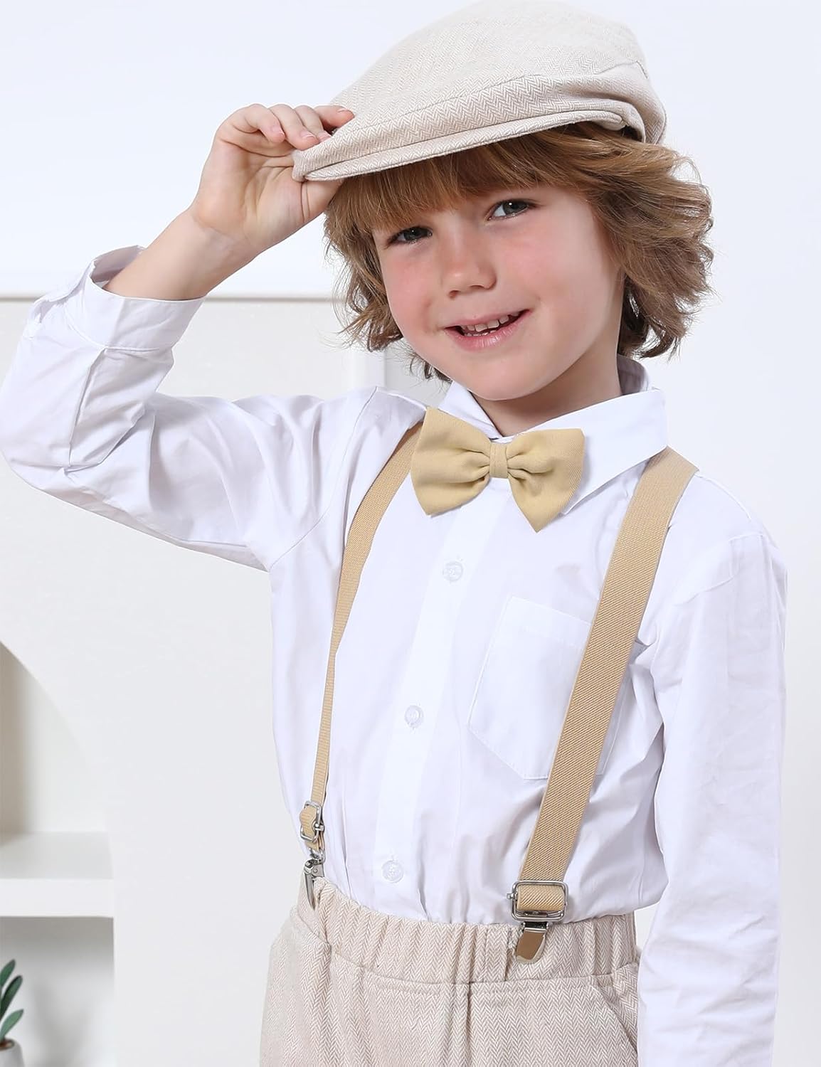 A&J DESIGN Suspenders and Bow Tie Set Boys and Girls Adjustable Suspenders Bow Tie Formal Occasions 5 Months - 14 Years Up - Image 2