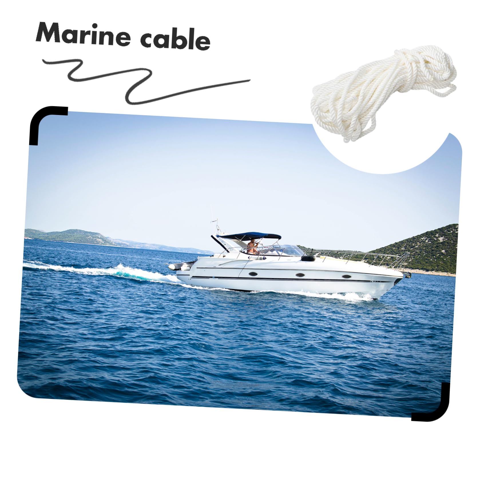 BESPORTBLE Nylon-bootsseil Weißes Nylonseil Zum Anlegen Und Festmachen Von Booten Geflochtene Marinequalität Bootsanlegeleine Nylonkabel Für Boote