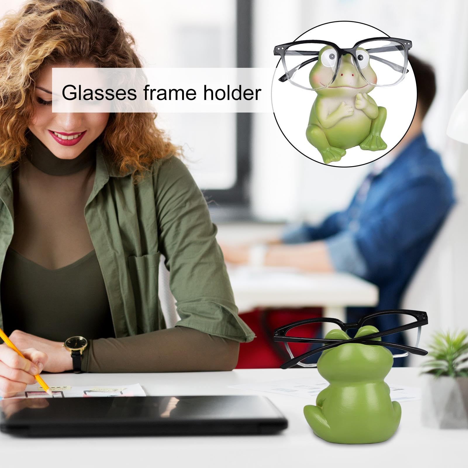 Porte-lunettes En Lin Doublure Peluche - Lot De 2, Présentoir élégant Pour Maison Ou Boutique - 2